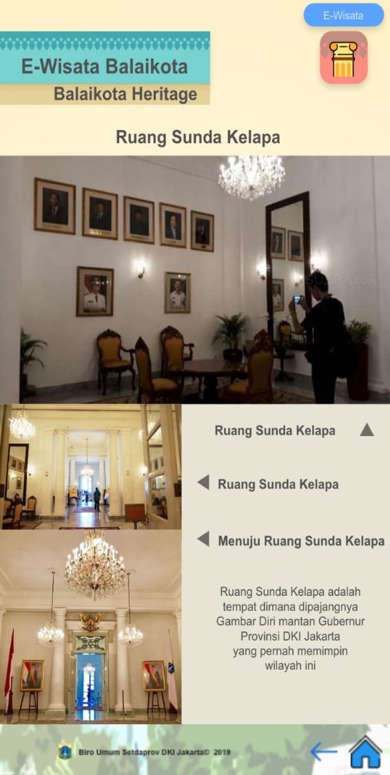 Ruang Sunda Kelapa Balaikota DKI Jakarta ( Foto: Aplikasi Si-Jampang Balaikota)